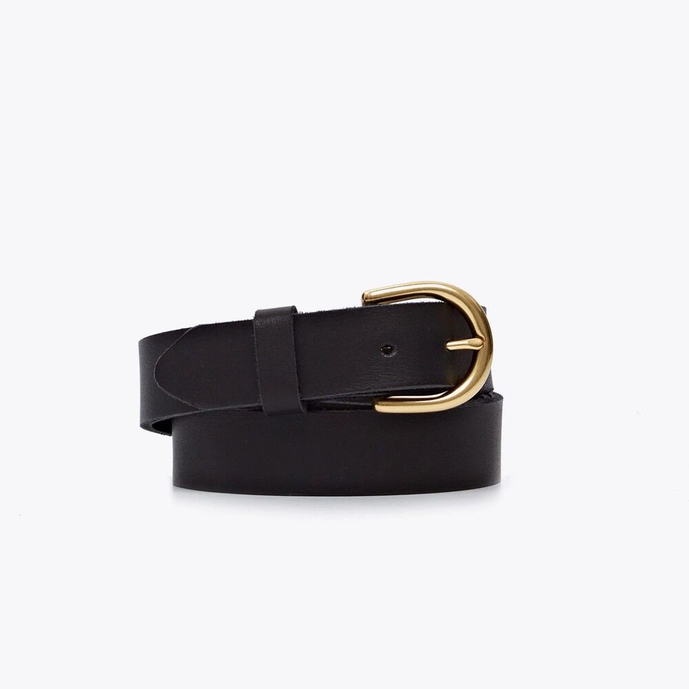 Nisolo Noemi Black Belt 2.0 Women’s Size Large Brass Buckle